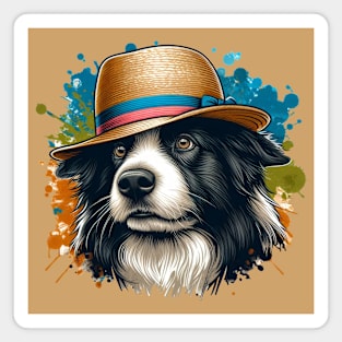 Border Collie Art Magnet